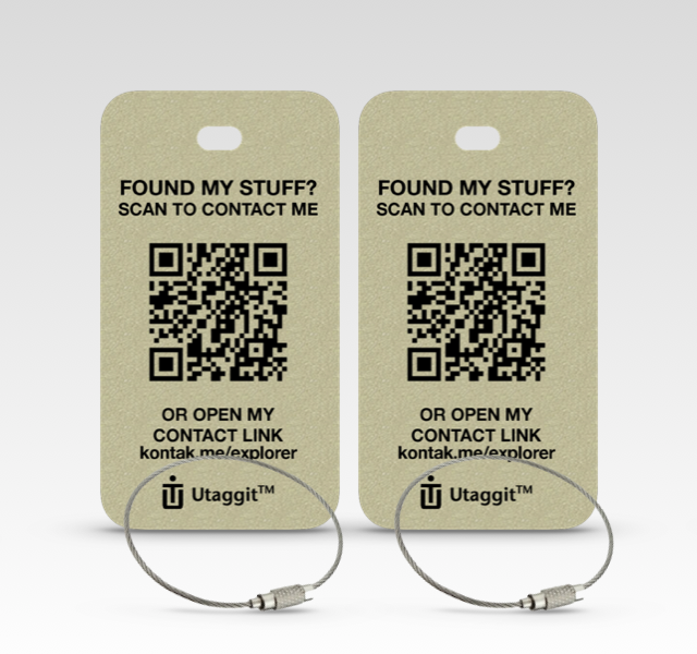 GRAY Bag Tags